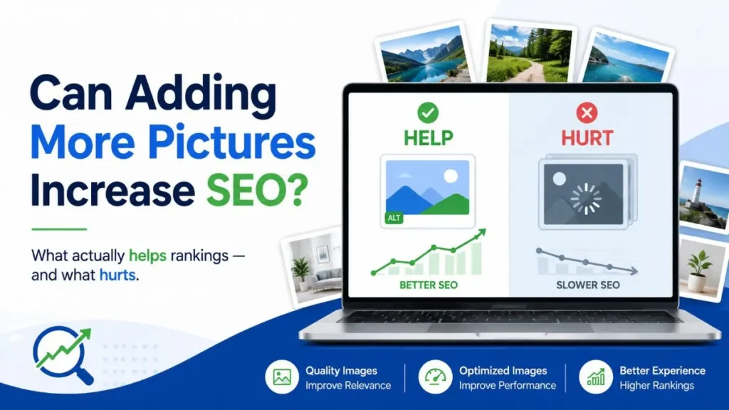 Can adding more pictures increase SEO featured image showing helpful vs harmful images
