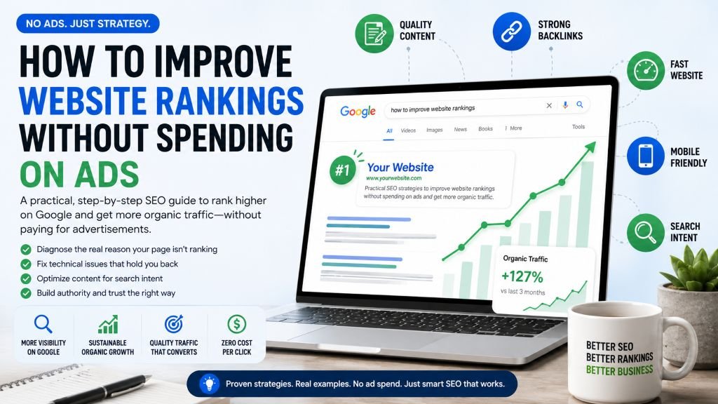 Improve website rankings without ads